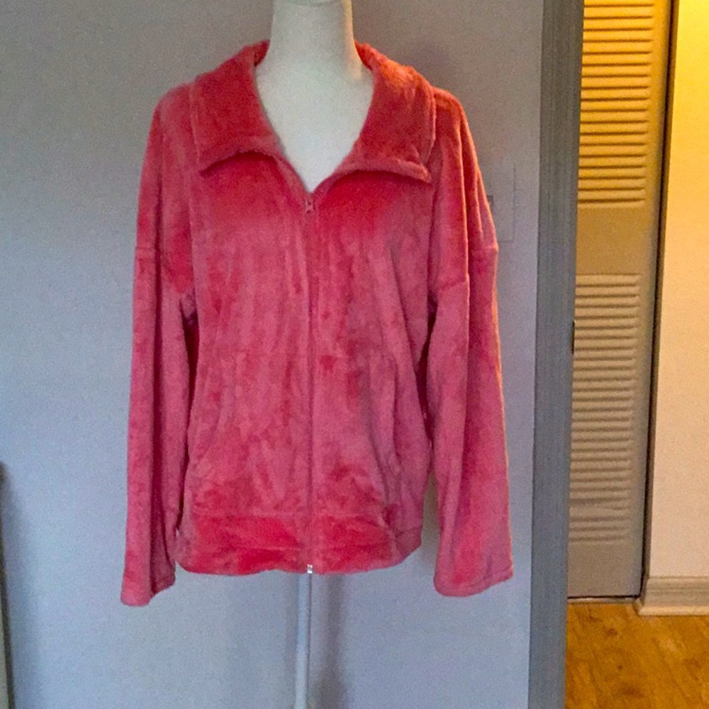 NWT Talbots pink fleece jacket/coat